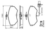 Set placute frana,frana disc AUDI A4 Avant (8ED, B7) (2004 - 2008) BOSCH 0 986 494 042