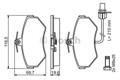 Set placute frana,frana disc AUDI A4 (8D2, B5) (1994 - 2001) BOSCH 0 986 494 042 foto