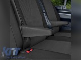 Coperti Kegel serie Tailor Made pentru cotiera potrivite pentru Renault Trafic, Opel Vivaro, Nissan NV300, Fiat Talento dupa 2014, 2 bucati, negre Per