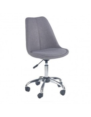 Scaun birou copii HM Coco 4, Ergonomic, Stofa, Cadru metalic, Inaltime ajustabila, Roti pivotante, 80 kg, Gri deschis foto