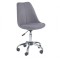 Scaun birou copii HM Coco 4, Ergonomic, Stofa, Cadru metalic, Inaltime ajustabila, Roti pivotante, 80 kg, Gri deschis