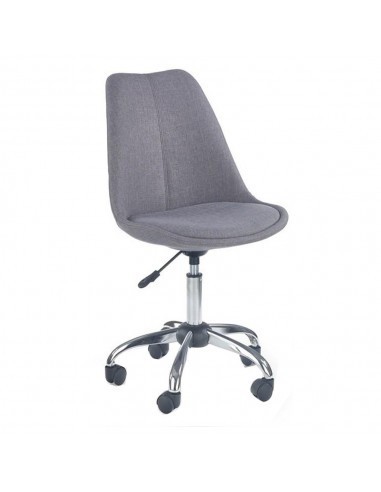 Scaun birou copii HM Coco 4, Ergonomic, Stofa, Cadru metalic, Inaltime ajustabila, Roti pivotante, 80 kg, Gri deschis