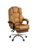 Scaun directorial OFF411, piele ecologica, mecanism asincron, perne duble, 120 kg