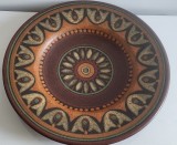 Fructiera ceramica germana, pictata manual, marime extrem de mare, foarte decorativa