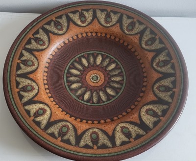 Fructiera ceramica germana, pictata manual, marime extrem de mare, foarte decorativa foto