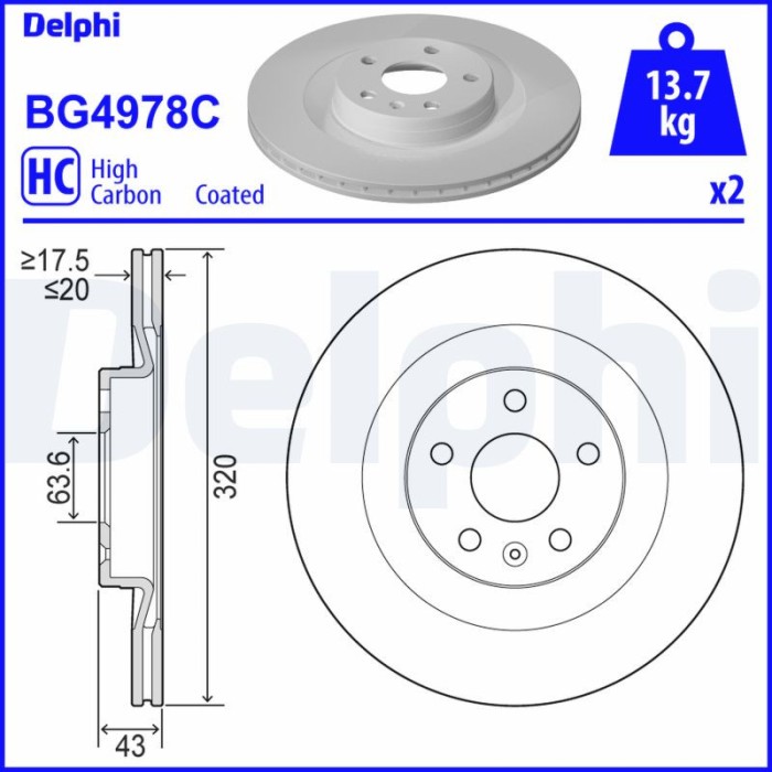 DELPHI BG4978C Disc frana