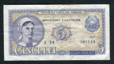 Romania 5 lei 1952 XF foto