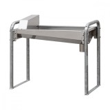 Adapatoare Inox Kerbl 50L cu Picior Zincat 117x60cm, Supapa 220p, Debit Mare, Curatare Usoara, Animale Ferma, Rezistenta Coroziune