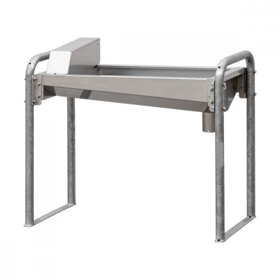Adăpătoare inox cu picior zincat, 117 &amp;times; 60&amp;nbsp;cm, 50&amp;nbsp;litri foto