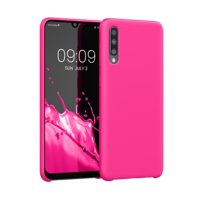Husa Kwmobile pentru Samsung Galaxy A50, Silicon, Roz, 48715.77 foto