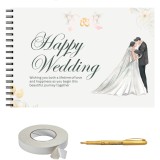 Set album foto pentru nunta, GuestBook, pix si dubluadeziv inclus, Format A4 landscape, 25 pagini