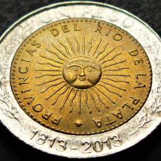 Moneda bimetal comemorativa 1 PESO - ARGENTINA, anul 2013 * cod 2955 A = A.UNC