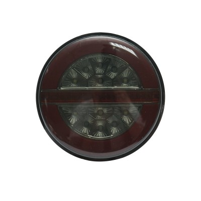 Lampa stop spate rotunda LED NEON fumuriu 12-24V cu 4 functii 140x35mm Breckner Germany foto