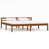 Cumpara ieftin Cadru de pat, maro miere, 160 x 200 cm, lemn masiv de pin
