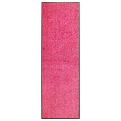 Covoraș de ușă lavabil, roz, 60 x 180 cm foto