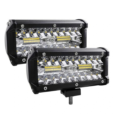 SET 2 proiectoare LED BAR auto tractor camion ATV offroad 12V 24V 240W 24000LM foto