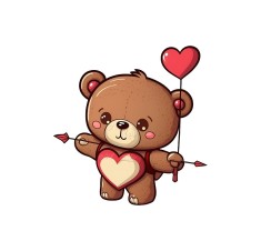 Sticker decorativ Ursulet, Multicolor, 57 cm, 3530ST foto