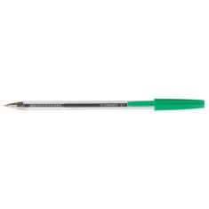 Set 20 Pixuri fara Mecanism, Scriere de 0.7 mm,Transparent cu Capac si Clip de Prindere, Verde, Pixuri Q-CONNECT Cristal,Pixuri cu Capac, Accesorii Bi foto