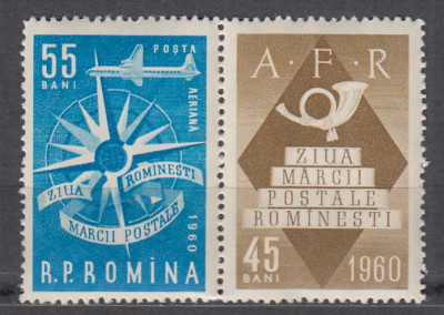 ROMANIA 1960 LP 508 a ZIUA MARCII POSTALE ROMANESTI MNH foto