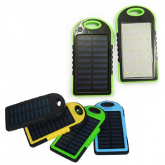 Baterie Externa Power Bank Solar 4000mAh cu Lanterna 20LED si USB foto