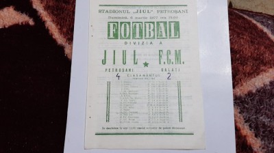program Jiul - FCM Galati foto