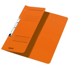 Dosar Incopciat Leitz, A4, Carton, cu Sina, Coperta 1/2, Portocaliu, Dosar cu Sina si Copci pentru Incopciat, Dosar cu Copci si Sina pentru Incopciat, foto