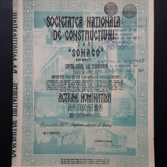 Actiune 1941 soc. de constructii SONACO , titlu , actiuni