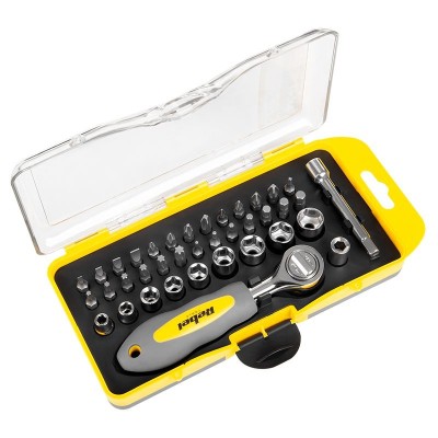 Set biti cu cheie clichet 38 piese REBEL RB-1104 foto