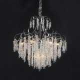 Candelabru Cristal PUBU Eleganza, 5x E14, Diametru 50cm, Crom
