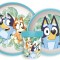 Set de masa Disney Bluey, antiderapant, din plastic pentru cuptorul cu microunde
