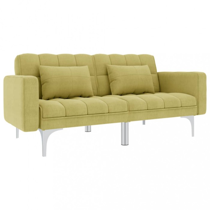 Canapea extensibilă, verde, material textil