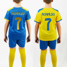 Echipament Copii 4 Piese - RONALDO Galben si Albastru 1-1
