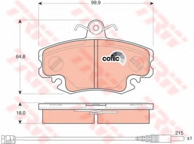 Set placute frana,frana disc RENAULT CLIO II (BB0/1/2, CB0/1/2) (1998 - 2005) TRW GDB1465 foto