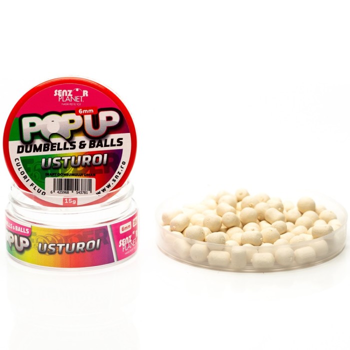 Pop Up Senzor Dumbells &amp; Balls Usturoi, 6mm, 15g