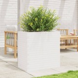 Gossi jardiniera de gradina, alb, 70x40x68,5 cm, lemn masiv de pin