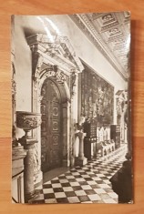 Carte postala (vedere) Sinaia: Castelul Peles: sala de marmura. Circulata, 1963