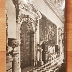 Carte postala (vedere) Sinaia: Castelul Peles: sala de marmura. Circulata, 1963