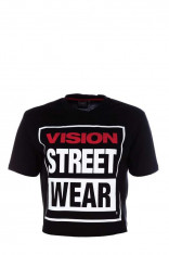 Tricou femei Vision Street Wear Cropped Black XL foto