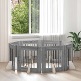 vidaXL Poartă pentru c&acirc;ini cu suporturi 8 pcs Sonoma gri 60 x 60 cm 892166