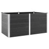 Strat inaltat de gradina, gri, 200x100x91 cm, WPC