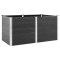 Strat inaltat de gradina, gri, 200x100x91 cm, WPC
