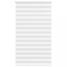 vidaXL Jaluzea tip zebra alb lățime țesătură 115,9 cm poliester