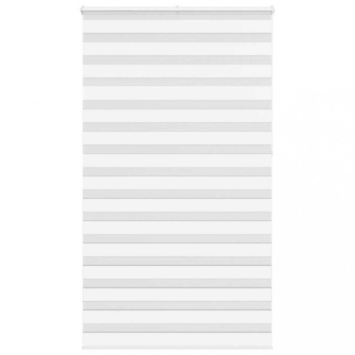 Jaluzea tip zebra alb lățime țesătură 115,9 cm poliester