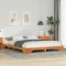 vidaXL Cadru de pat de podea Maro 160 x 210 cm Lemn masiv 872904