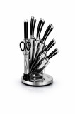 Set cutite bucatarie Royalty Line, 8 piese, inox, suport rotativ 360&deg;