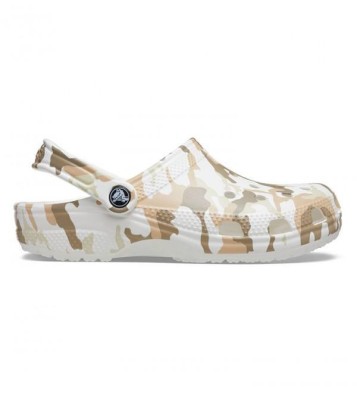 Saboti Crocs Classic Printed Camo Clog Alb - White/Multi foto