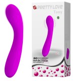 Vibrator Pretty Love Tony, 30 Moduri Vibratii, Silicon, Mov, 15.5 cm