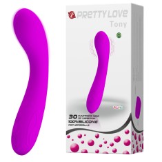 Vibrator Pretty Love Tony, 30 Moduri Vibratii, Silicon, Mov, 15.5 cm