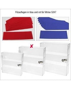 Set 3 tampoane din fetru 32 x 11 - albastru foto
