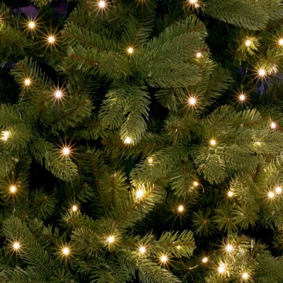 Pachet ghirlande cu microLED-uri, albcald, cablu verde, IP44, dimmer foto